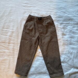 Zara Kids Houndstooth Pants in Black and Brown